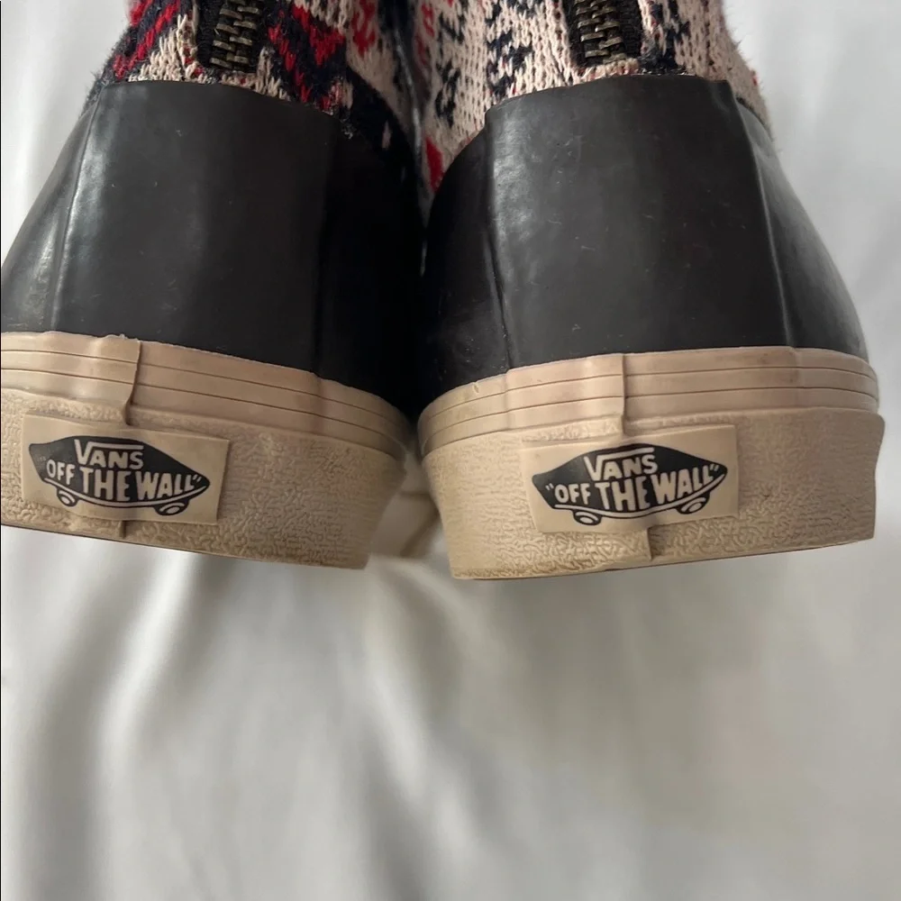 Vans RARE Hi-Top Winter Sweater Duck Rubber Sneakers - Picture 10 of 13